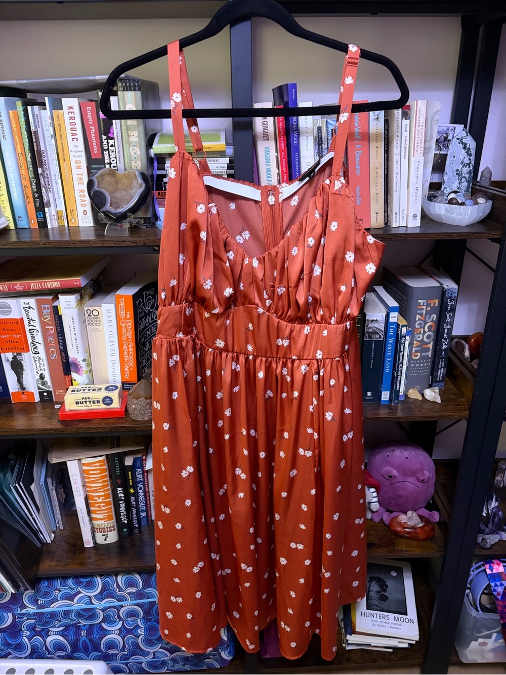Torrid Retro Chic Pleated Bust Swing Dress Floral Orange - Picture 7 of 7